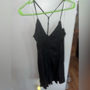Black slip dress